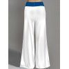 Pantalon Décontracté Long Pieuvre Imprimée Taille Elastique à Jambe Large - Blanc M | US 6