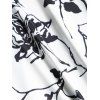 Paisley Print Women's Lace-Up Cami Dress and Men's Roll Up Button Up Shirt Hawaii Outfit - Blanc S | US 4