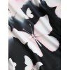 Robe D'Été sans Manches Froncé avec Col en Cœur à Imprimé Fleurs de Prunier et Ceinture - multicolor XXL | US 14