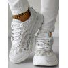 New Breathable & Lightweight Couple Sport Shoes White Running Comfortable Athletic Sneakers - Blanc EU 43