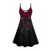 Robe Chemise Costume Rose Saignant Imprimée à Col V pour Homme - Noir S | US 4