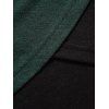 Haut cache-cœur chiné à col bénitier et boutons fantaisie de couleur contrastée - Vert profond S | US 4
