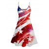 Robe Ligne A Déchiré Drapeau Américain Imprimé sans Manches à Bretelle - multicolor D S | US 4