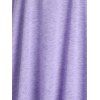 Legging Court Moulant et Haut à Lacets avec Empiècements en Dentelle Florale - Violet clair S | US 4