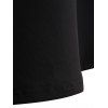 Robe gothique deux pièces, couleur unie, bretelles spaghetti et dentelle, manches évasées transparentes, nouée sur le devant, robe élégante et transparente - Noir XXL | US 14