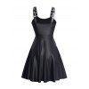 Robe Débardeur Gothique en Couleur Unie à Chaîne en O sans Manches - Noir L | US 8-10