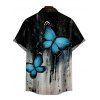 Robe à Bretelle Fine Papillon Imprimé à Taille Haute et Col V - multicolor A S | US 4