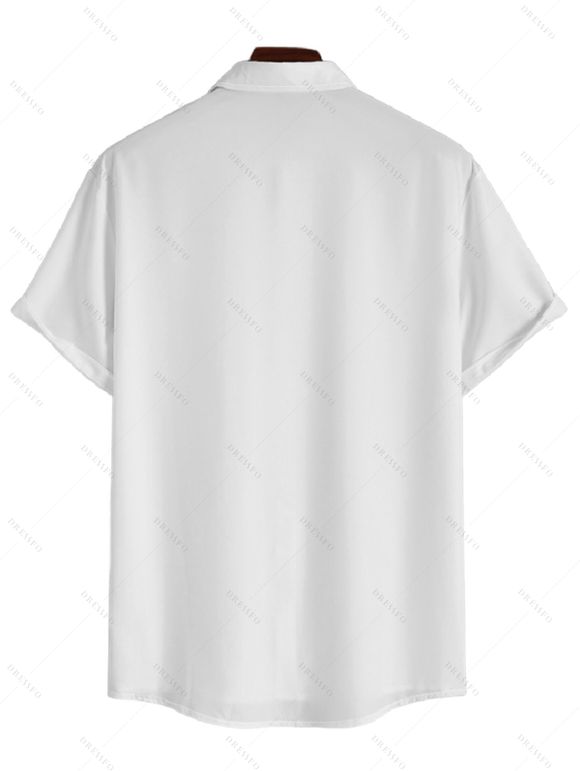 Robe Trapèze à Col en V à Taille Haute et à Bretelles Spaghetti avec Imprimé Pieuvre - Blanc S | US 4