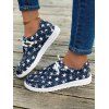 Distressed Flag Pattern Round Toe Slip-On Lace Up Design Shoelaces Soft Sole Sneakers - multicolor A EU 42