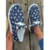 Distressed Flag Pattern Round Toe Slip-On Lace Up Design Shoelaces Soft Sole Sneakers - multicolor A EU 42