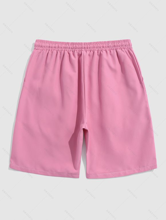 Chemise à Manches Roulées avec Cordon de Serrage et à Imprimé Floral pour Hommes - Blanc S | US 4