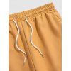 Chemise avec Cordon de Serrage à Manches Retroussées et à Imprimé Crâne de Couleur Unie pour Hommes - orange clair S | US 4