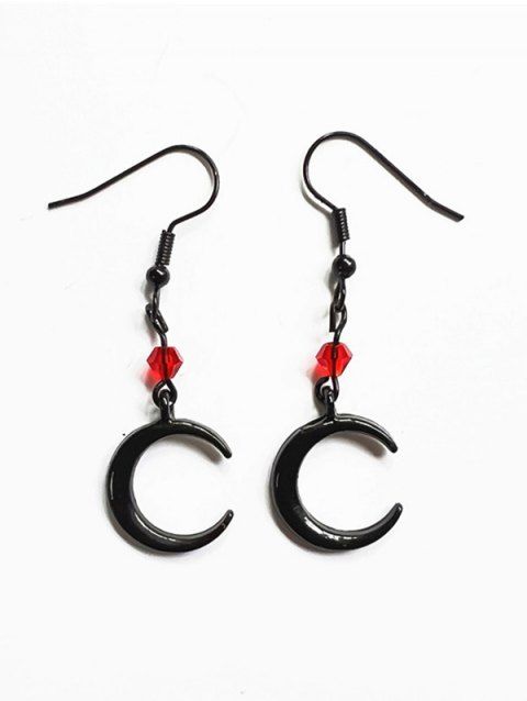 Boucles D'Oreilles Pendantes Motif de Lune Style Gothique