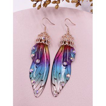 Glitter Butterfly Wings Vintage Fashionable Long Earrings