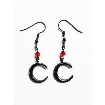 Gothic Moon Pattern Dangle Earrings