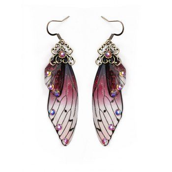 Glitter Butterfly Wings Vintage Fashionable Long Earrings