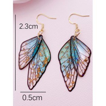 Glitter Butterfly Wings Vintage Fashionable Earrings