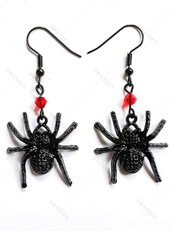 Boucles D'Oreilles Pendantes Motif Araignée Style Gothique - multicolor C 