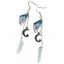 Boucles D'Oreilles Pendantes Motif Chaîne Lune Etoile Papillon et Ailes - multicolor A 