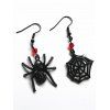 Boucles D'Oreilles Pendantes Motif Araignée Style Gothique - multicolor A 