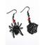 Boucles D'Oreilles Pendantes Motif Araignée Style Gothique - multicolor B 