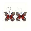 Boucles D'Oreilles Pendantes Motif Papillon à Paillettes Brillantes - multicolor A 