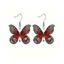 Boucles D'Oreilles Pendantes Motif Papillon à Paillettes Brillantes - Vert profond 