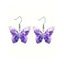 Boucles D'Oreilles Pendantes Motif Papillon à Paillettes Brillantes - Bleu 