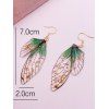 Boucles D'Oreilles Vintage Ailes de Papillon à Paillettes - Vert 