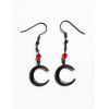 Boucles D'Oreilles Pendantes Motif de Lune Style Gothique - multicolor B 