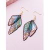 Boucles D'Oreilles Vintage Ailes de Papillon à Paillettes - multicolor A 