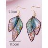 Boucles D'Oreilles Vintage Ailes de Papillon à Paillettes - multicolor A 