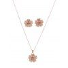 Parure de Collier et Boucles D'Oreilles Motif Fleur de Prunier - multicolor A 