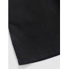 Short de Plage Décontracté en Couleur Unie Taille à Cordon - Noir M