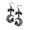 Robe Halloween en Dentelle Ajourée avec Boucles D'oreilles - Noir S | US 4