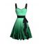 Robe D'Été sans Manches avec Col en Cœur Imprimé Pieuvre et Ceinture de Poitrine - Vert clair S | US 4