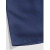 Short de Plage Décontracté en Couleur Unie Taille à Cordon - Bleu de Minuit XL