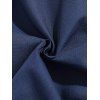 Short de Plage Décontracté en Couleur Unie Taille à Cordon - Bleu de Minuit XL
