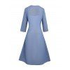 Ensemble cardigan transparent uni en mousseline de soie ouverte sur le devant à manches courtes et robe camisole à gros imprimé floral - Bleu Ciel XXXL | US 16