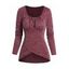 Top en Tricot à Encolure Dégagée à Manches Raglan - Rouge foncé L