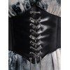 Robe Corset Papillon Imprimé à Epaule Nouée avec Chaîne à Col Plongeant - café lumière S | US 4