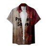 Bleeding Letters Print V Neck High Waist Spaghetti Strap Dress and Roll Up Sleeve Shirt Outfit - Rose clair S | US 4