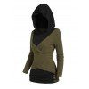 Pull à Capuche Texturé Jointif Croisé Boutonné - café S | US 4
