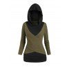 Pull à Capuche Texturé Jointif Croisé Boutonné - café S | US 4