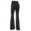 Pantalon évasé à jupe et empiècements en dentelle fleurie - Noir S | US 4