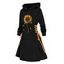 Robe à Capuche Crâne Tournesol et Inscription You Are My Sunshine - Noir S | US 4