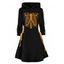 Robe à Capuche Ligne A Crâne Démon Imprimé à Lacets à Cordon - Noir S | US 4