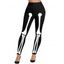 Legging Squelette Amusant Imprimée à Taille Elastique - Noir M | US 6