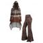 Tribal Print High-Low Drawstring Hoodie and Tie Dye Flare Pants Outfit - Café profond S | US 4