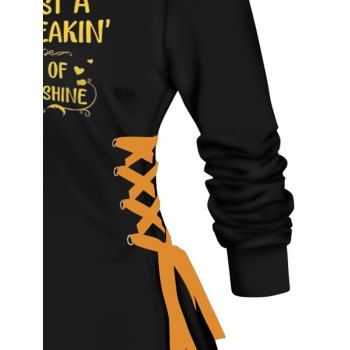 I'm Just Freakin' Ray of Sunshine Sunflower Hoodie Dress